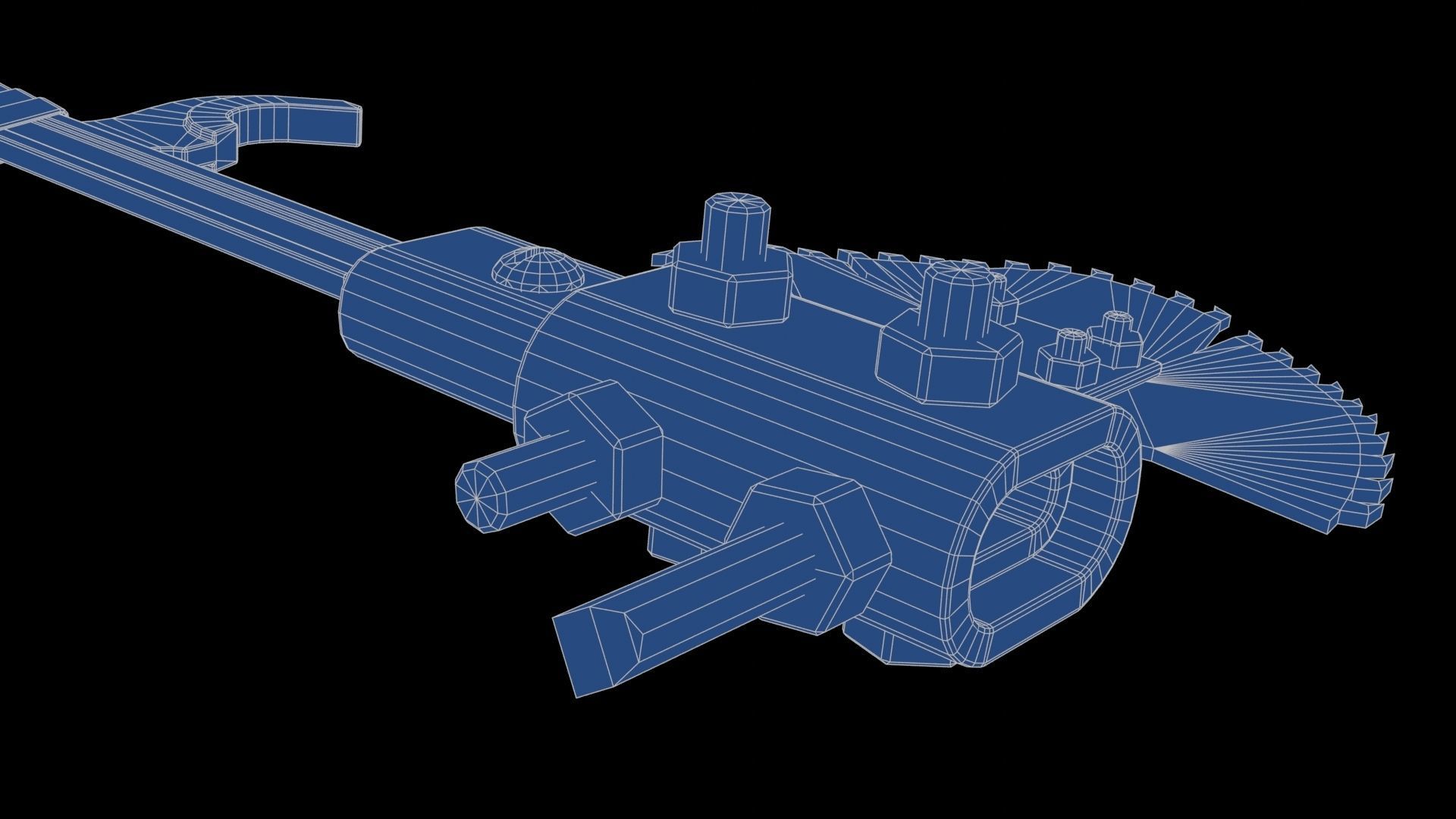 Modifiable Strike Weapon 12 Low-poly 3D model_29