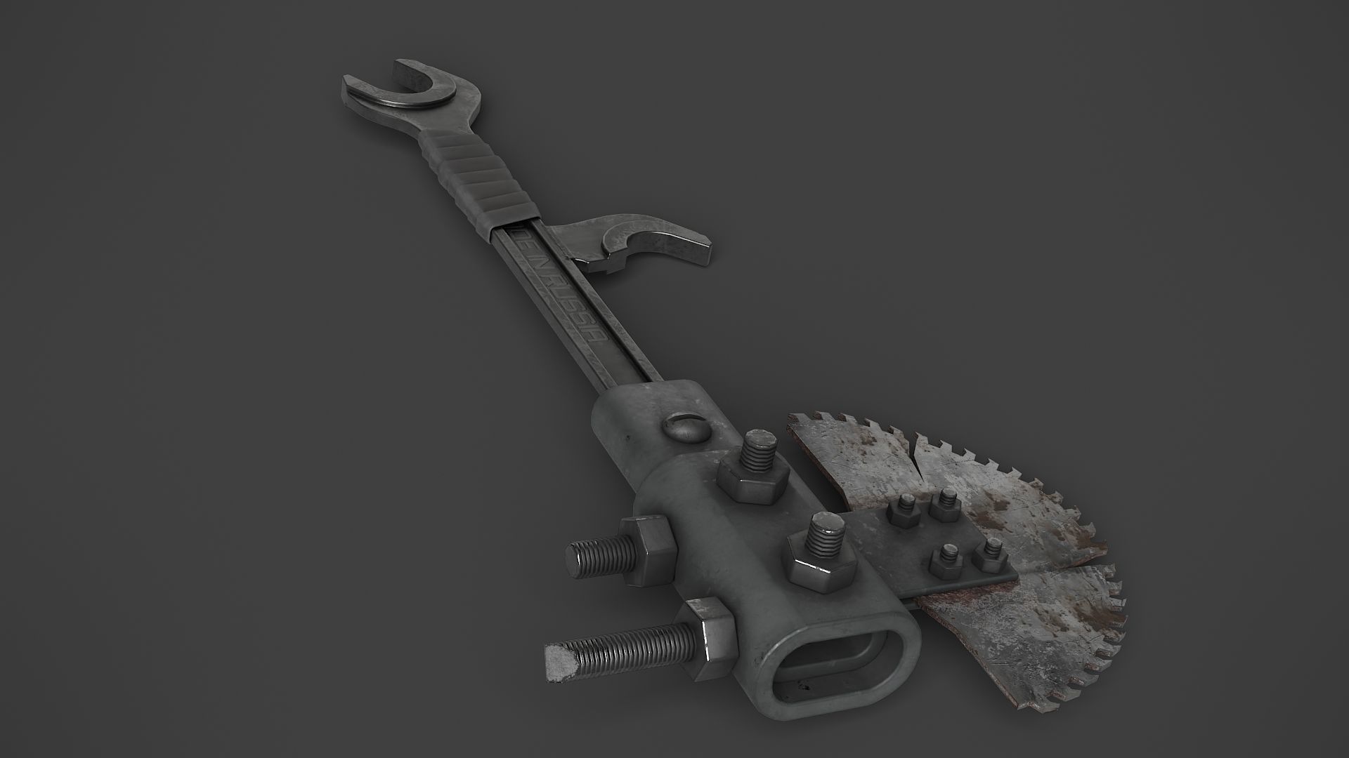 Modifiable Strike Weapon 12 Low-poly 3D model_4