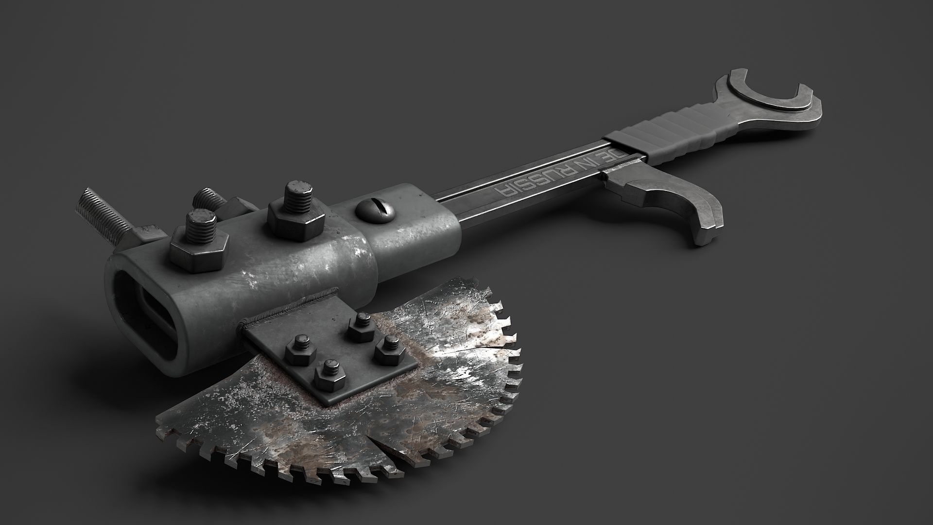 Modifiable Strike Weapon 12 Low-poly 3D model_3