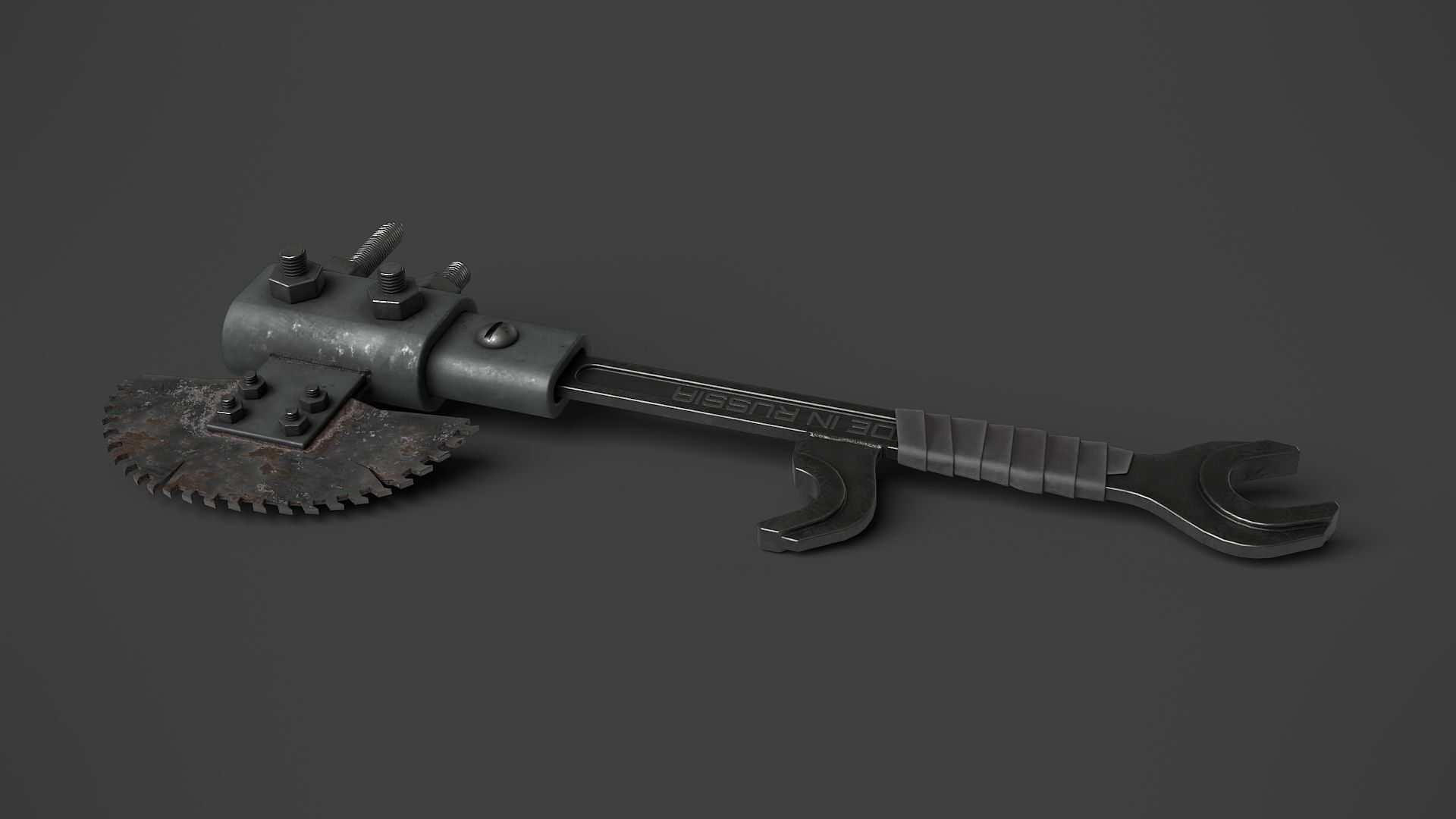 Modifiable Strike Weapon 12 Low-poly 3D model_5