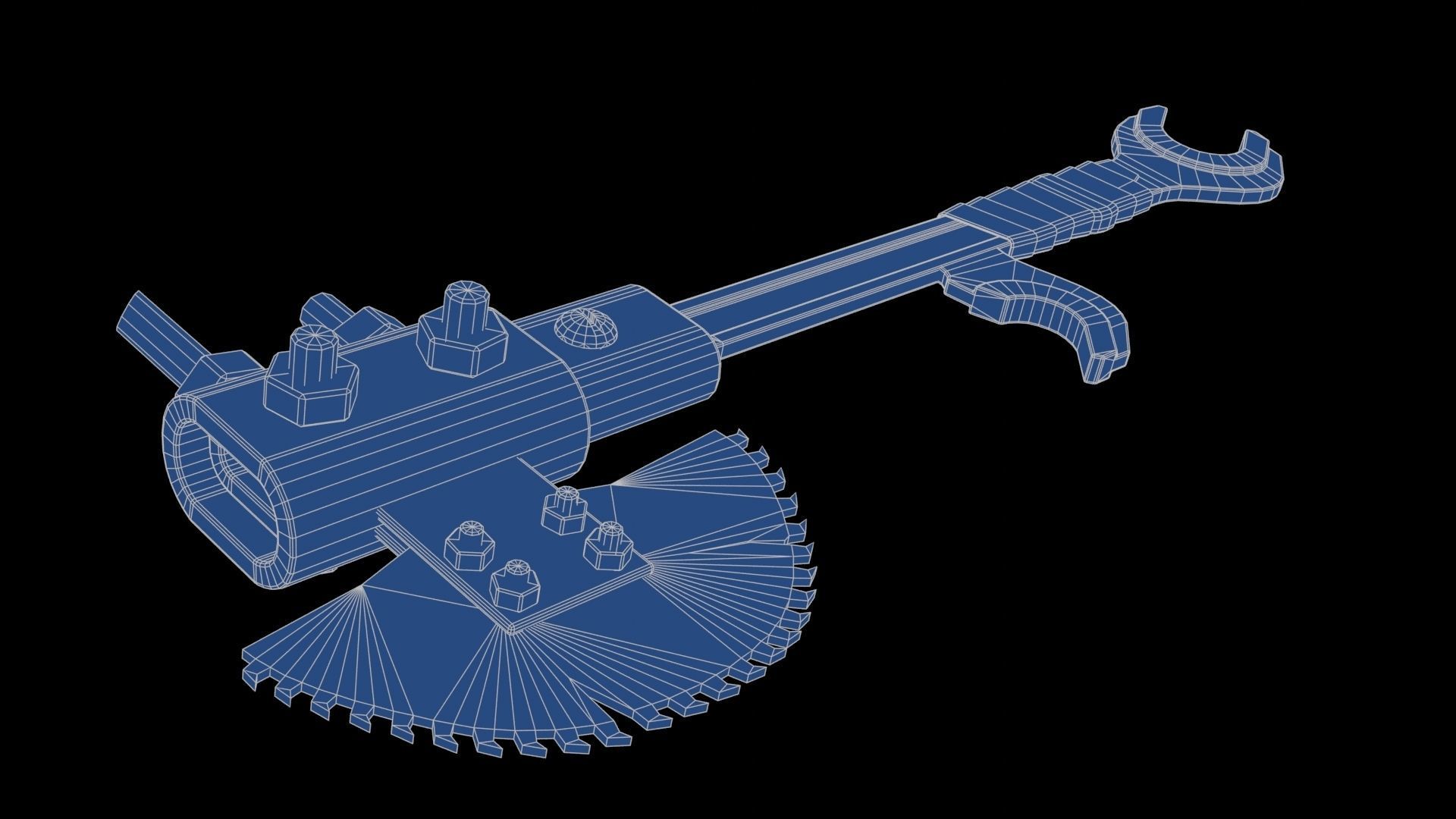 Modifiable Strike Weapon 12 Low-poly 3D model_23