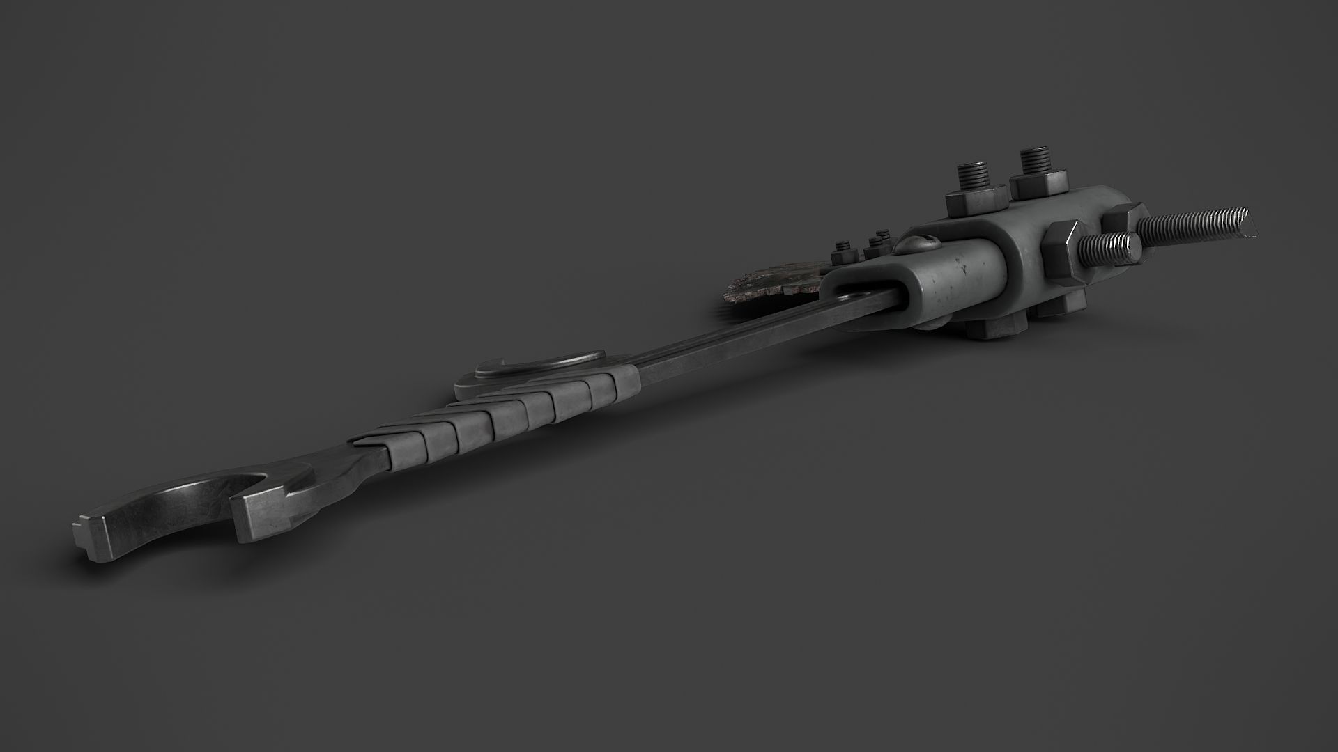 Modifiable Strike Weapon 12 Low-poly 3D model_6