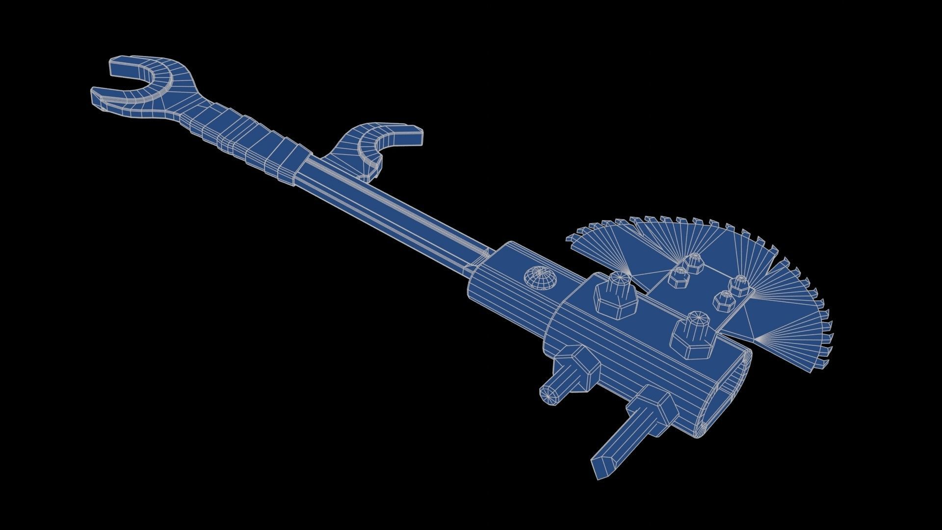 Modifiable Strike Weapon 12 Low-poly 3D model_21