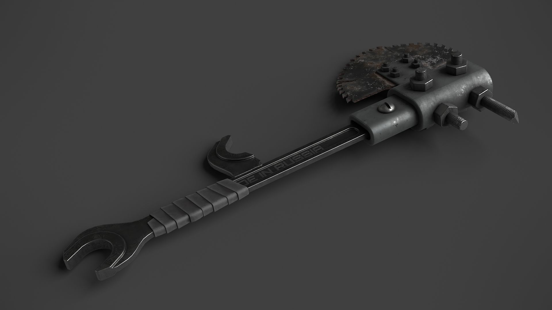 Modifiable Strike Weapon 12 Low-poly 3D model_2