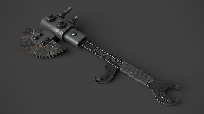 Modifiable Strike Weapon 12 Low-poly 3D model