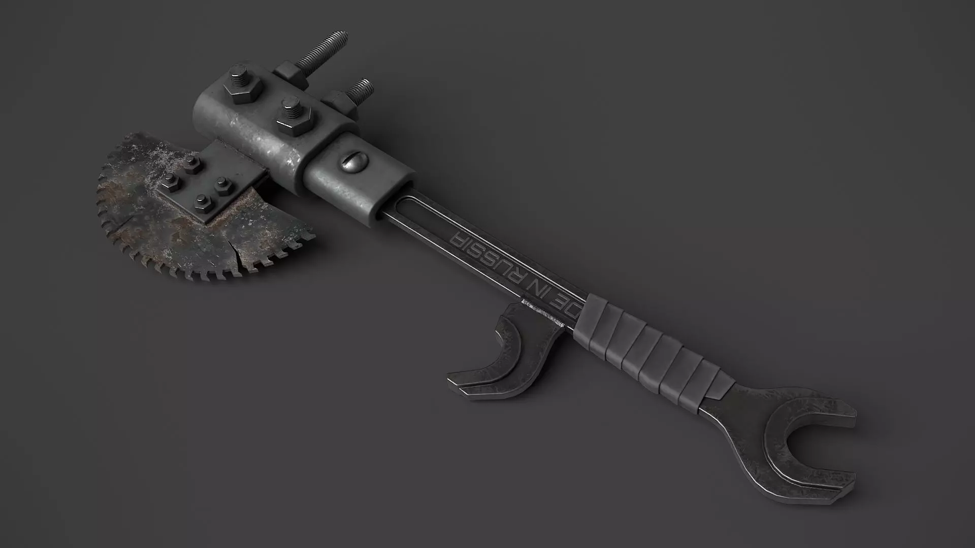Modifiable Strike Weapon 12 Low-poly 3D model_0
