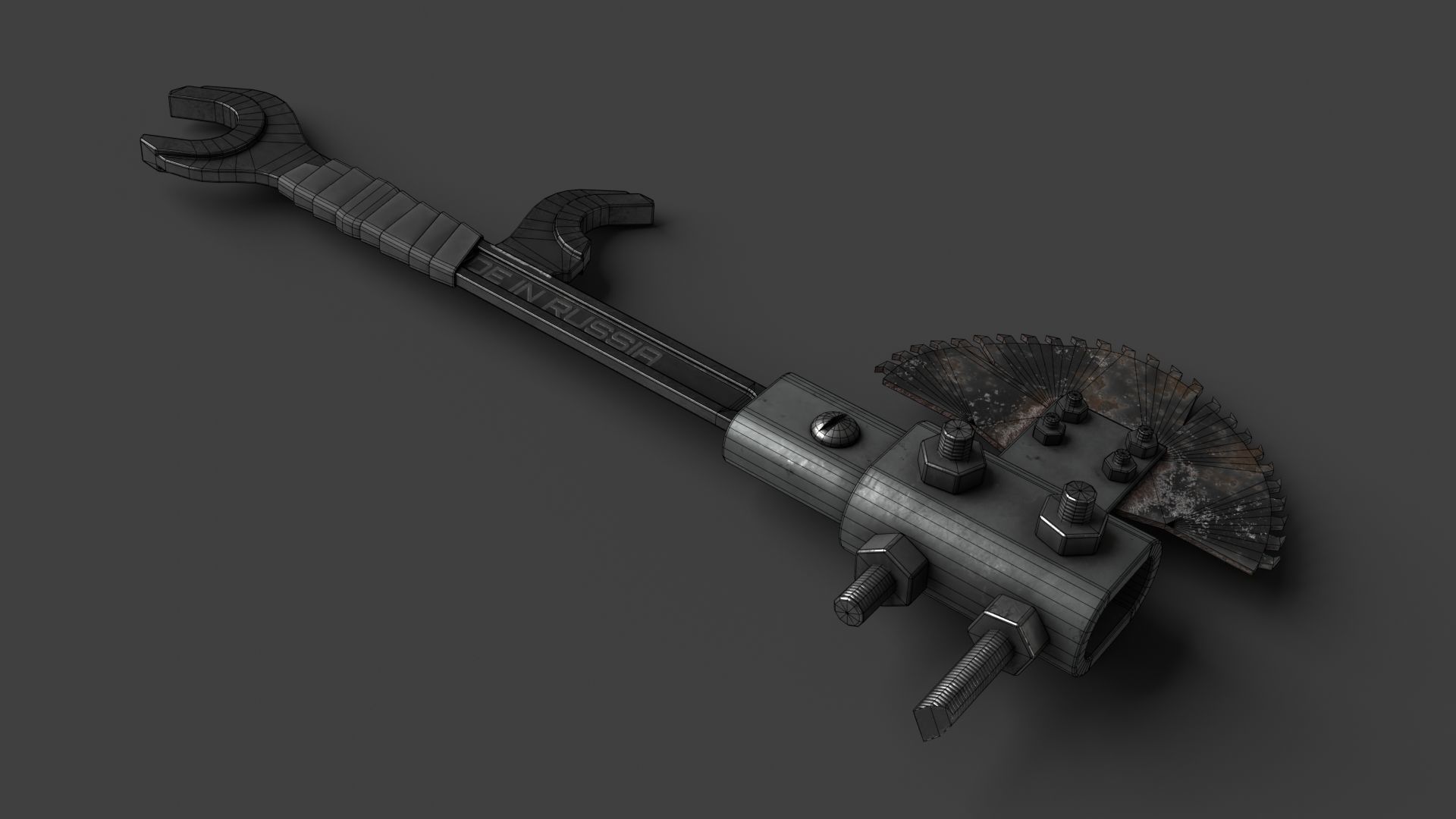 Modifiable Strike Weapon 12 Low-poly 3D model_11