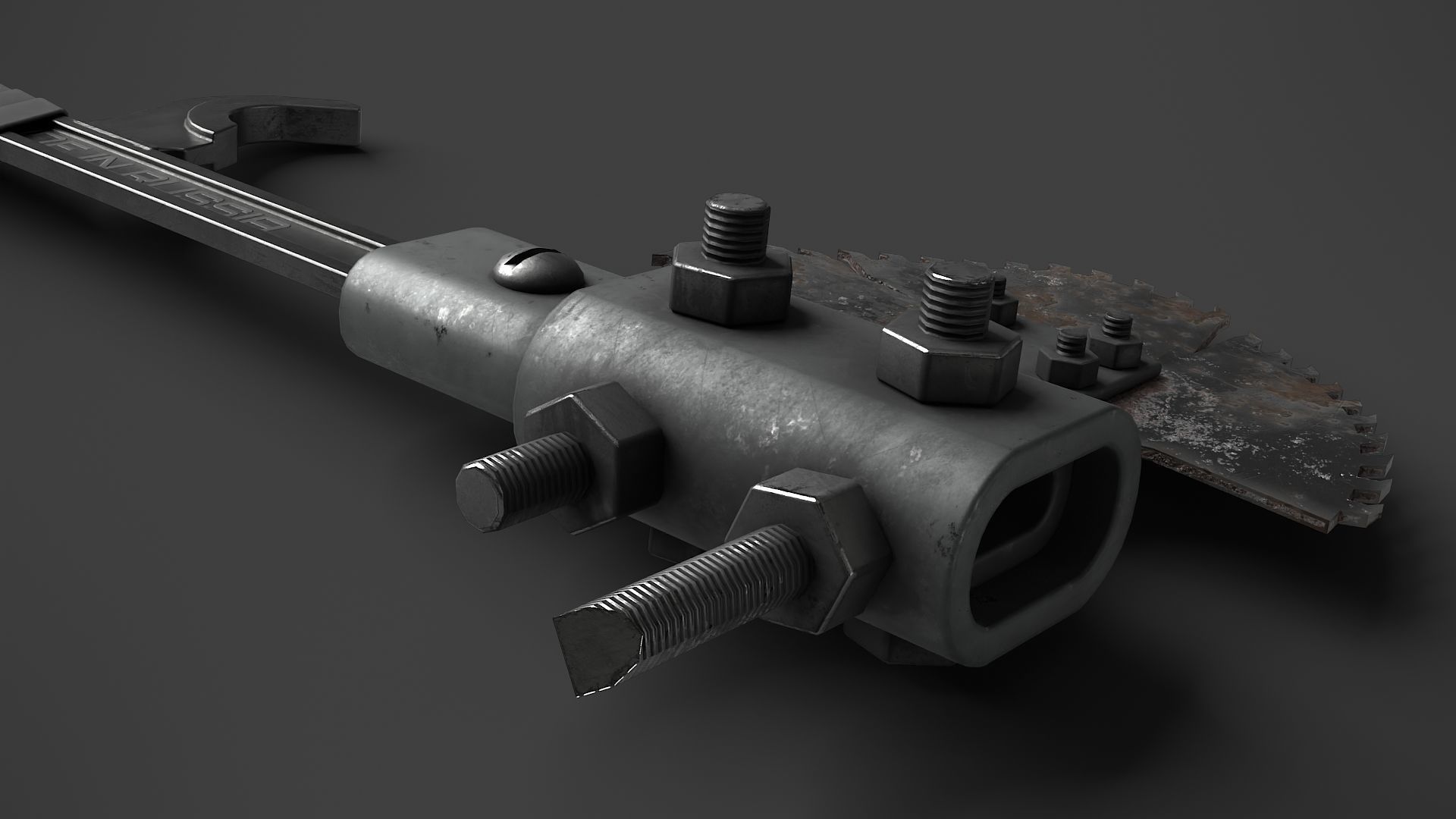 Modifiable Strike Weapon 12 Low-poly 3D model_9