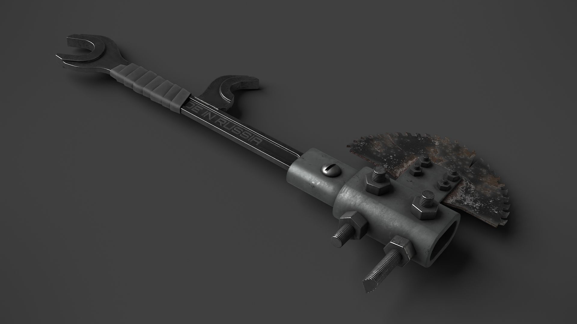 Modifiable Strike Weapon 12 Low-poly 3D model_1