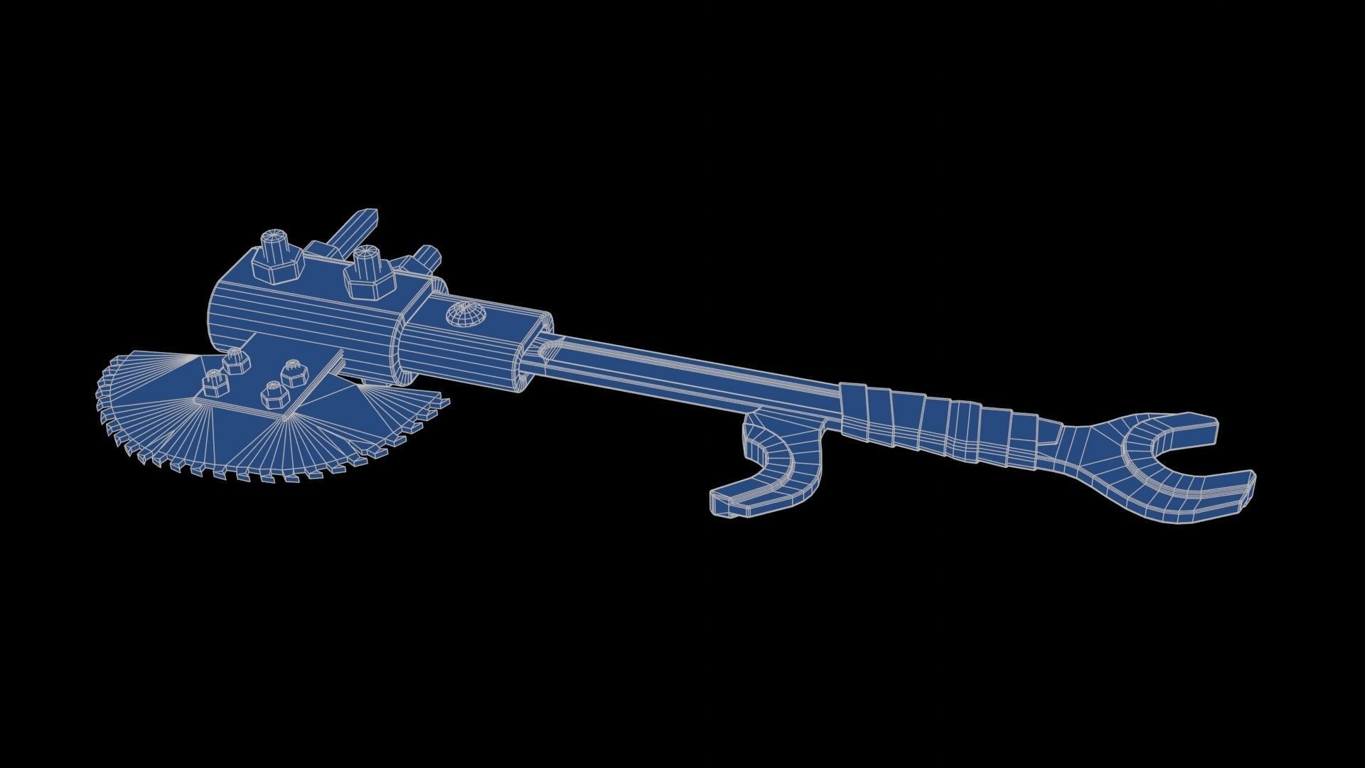 Modifiable Strike Weapon 12 Low-poly 3D model_25