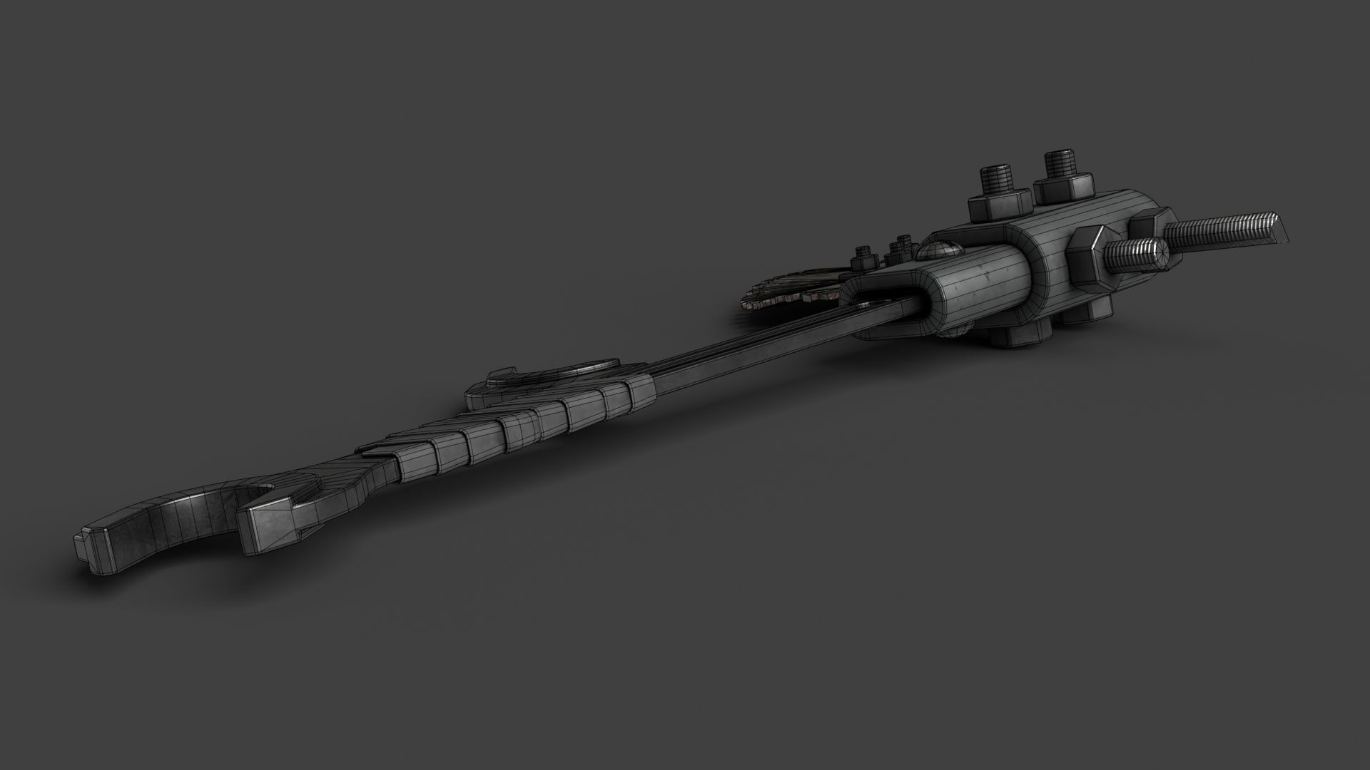 Modifiable Strike Weapon 12 Low-poly 3D model_16