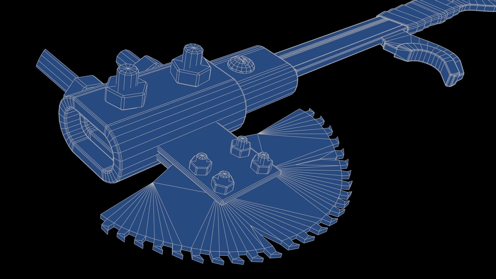 Modifiable Strike Weapon 12 Low-poly 3D model_28