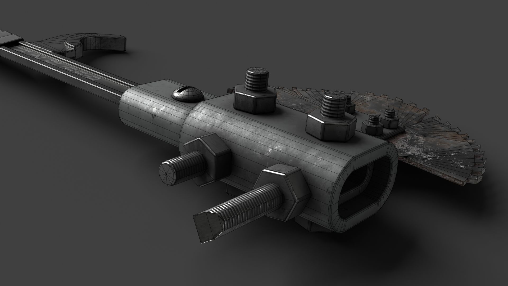 Modifiable Strike Weapon 12 Low-poly 3D model_19