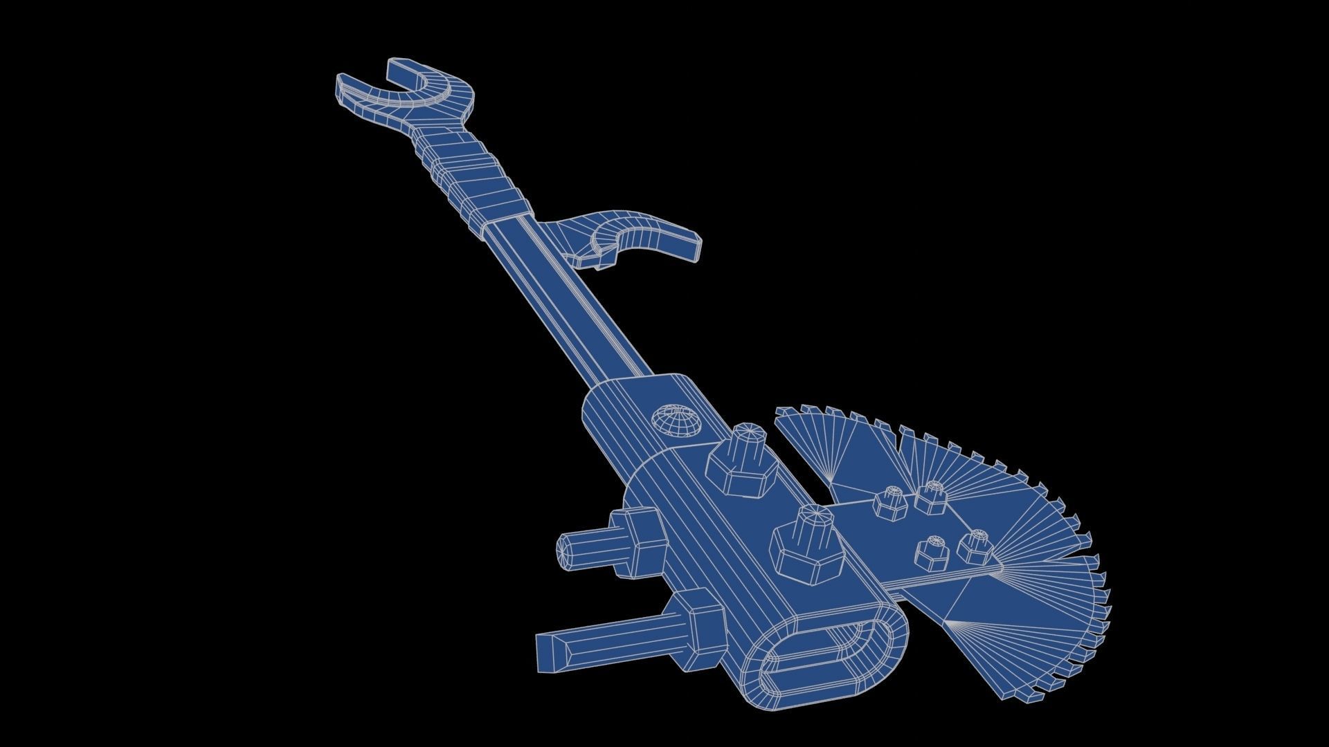 Modifiable Strike Weapon 12 Low-poly 3D model_24