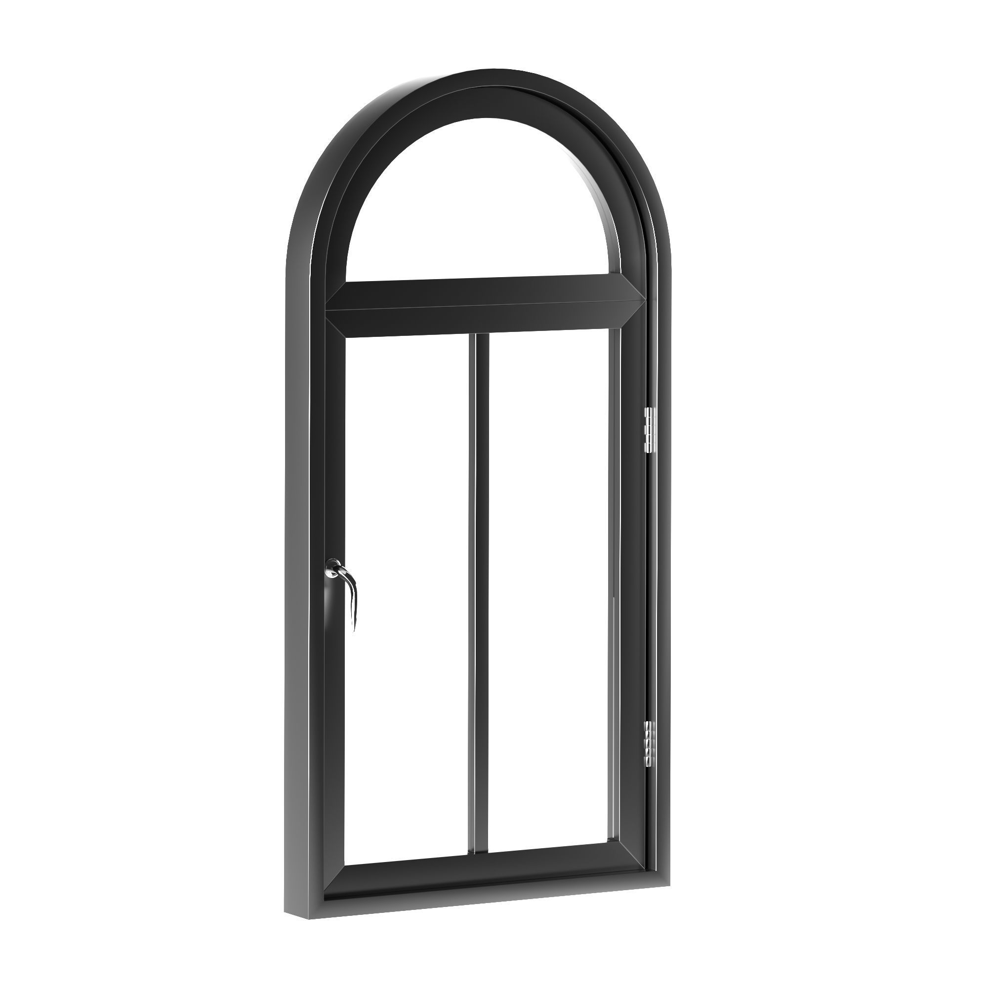 Aluminum Arch Windows 3D model_2