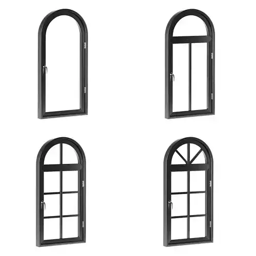 Aluminum Arch Windows 3D model