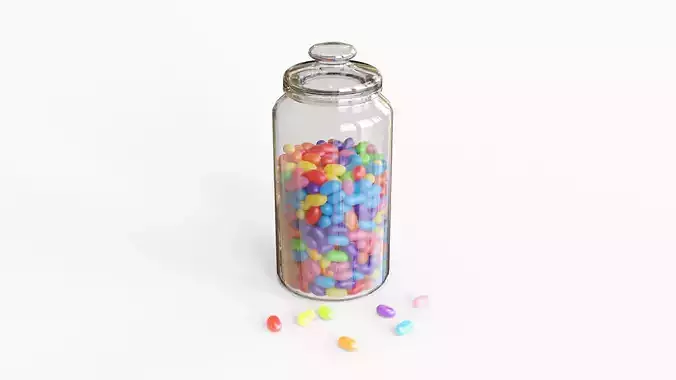 Jelly beans and jar
