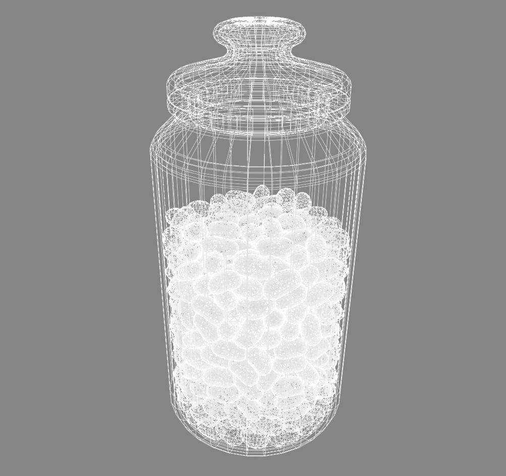Jelly beans and jar 3D model_4