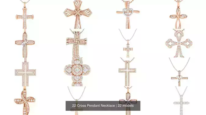 22 Cross Pendant Necklace