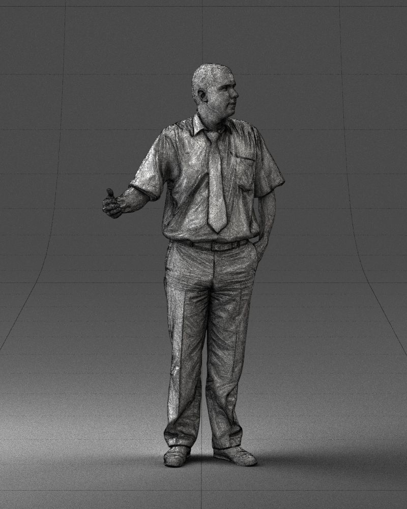 Male consultant in a blue shirt 0245 3DP 3D print model_11