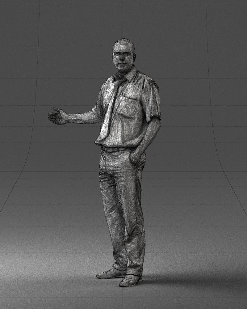 Male consultant in a blue shirt 0245 3DP 3D print model_34