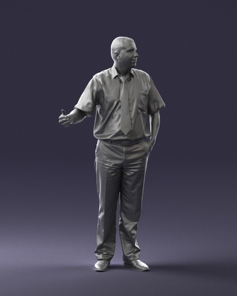 Male consultant in a blue shirt 0245 3DP 3D print model_10