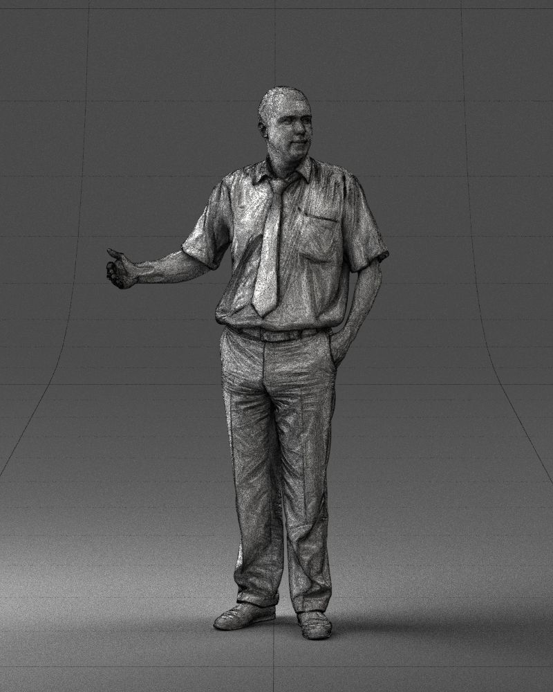 Male consultant in a blue shirt 0245 3DP 3D print model_8