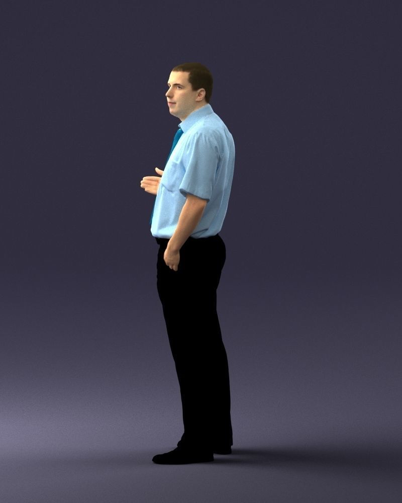 Male consultant in a blue shirt 0245 3DP 3D print model_26