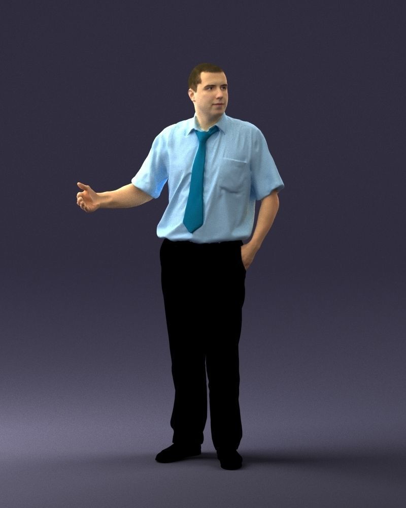Male consultant in a blue shirt 0245 3DP 3D print model_6