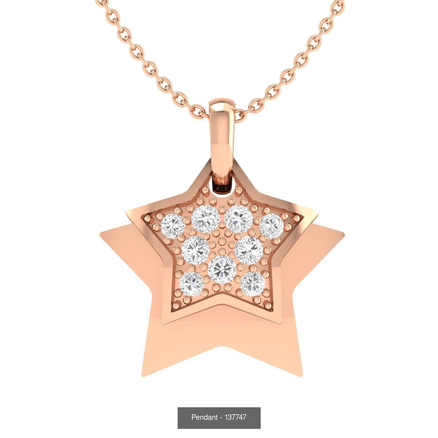 14 Star Pendant ring earrings pendant  3D Model Collection_14