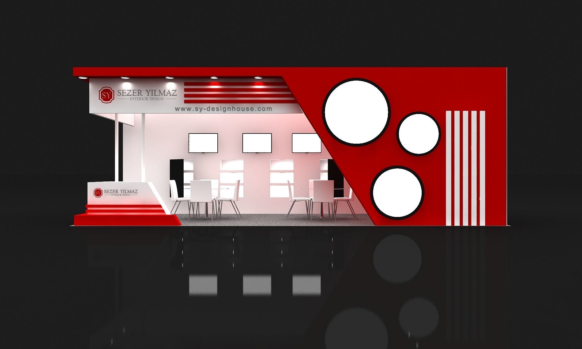 Exhibition Stall Size 10 m x 4 m  Height 366 cm 3D model_1
