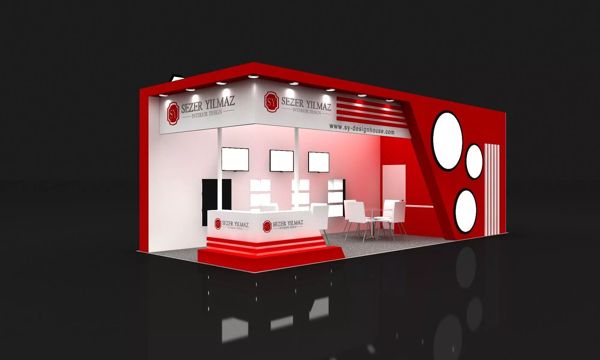 Exhibition Stall Size 10 m x 4 m  Height 366 cm 3D model_0