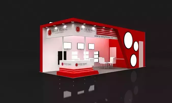 Exhibition Stall Size 10 m x 4 m  Height 366 cm 3D model