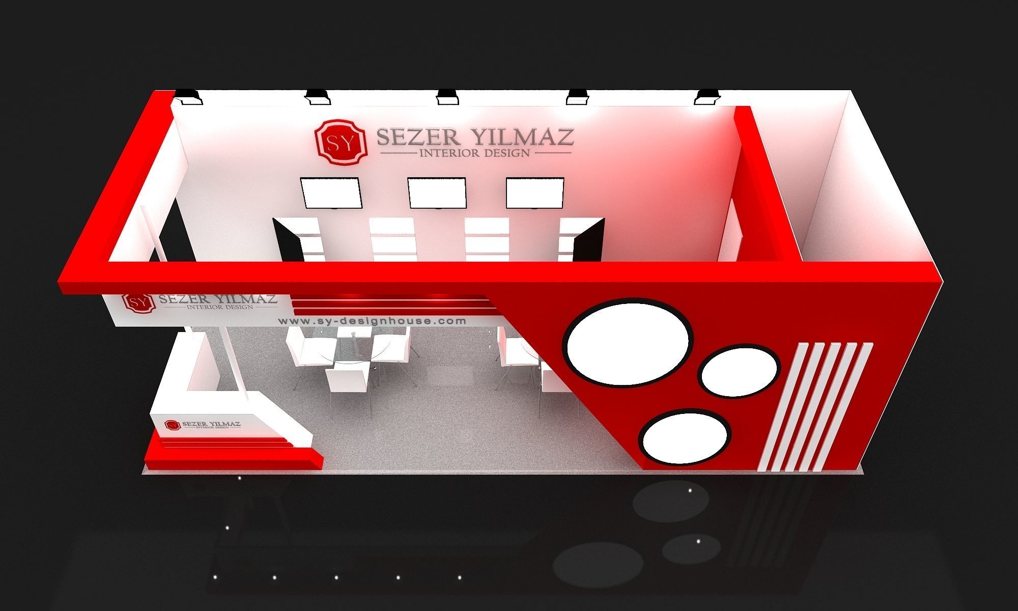 Exhibition Stall Size 10 m x 4 m  Height 366 cm 3D model_3