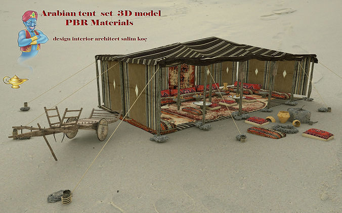 Arabian Tent Set 3d model 3D model