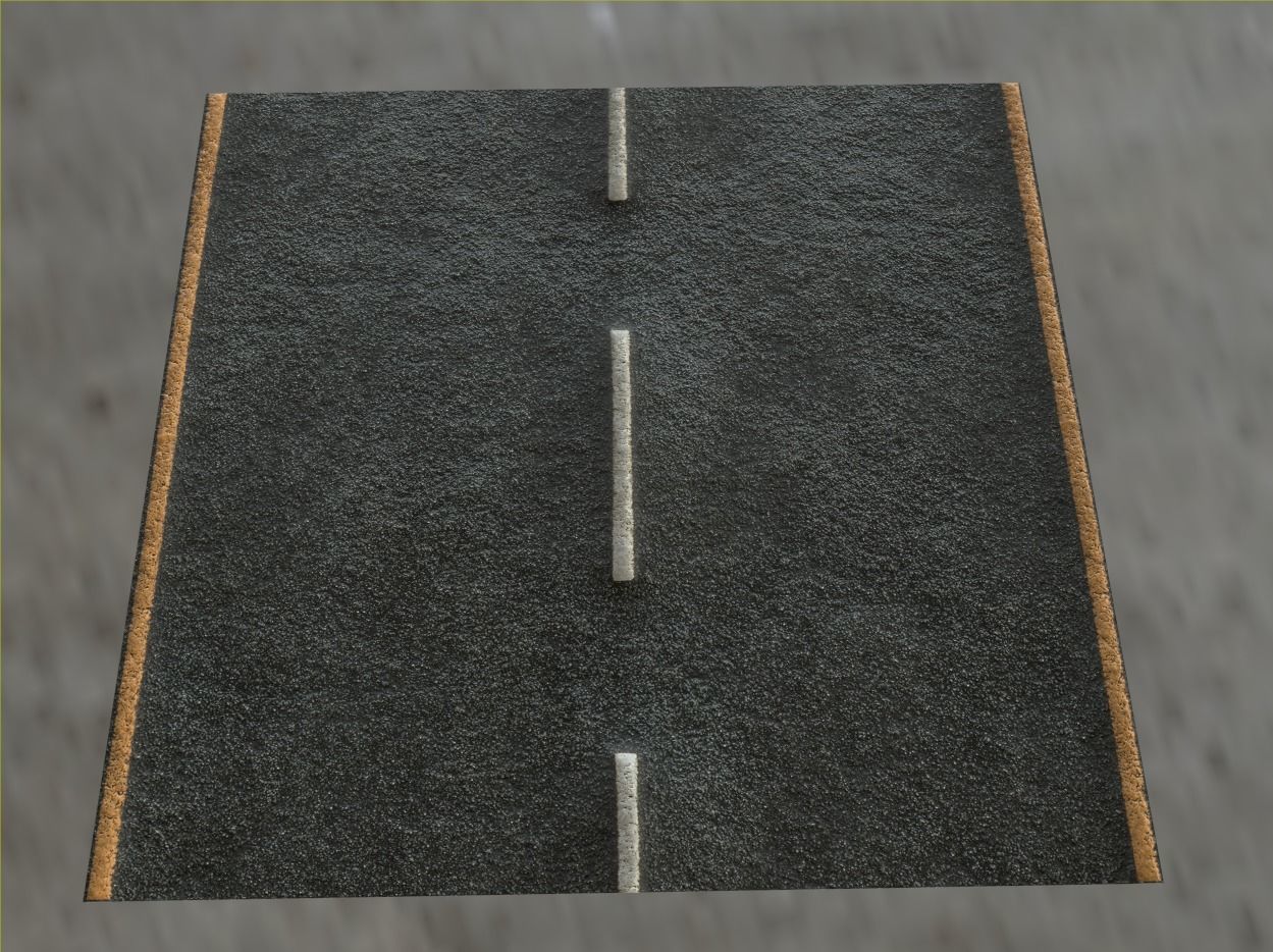 High Quality ASPHALT Material Textures Low-poly 3D model_3