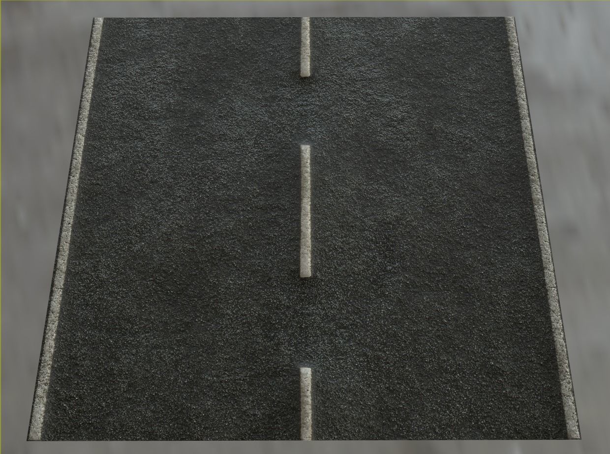 High Quality ASPHALT Material Textures Low-poly 3D model_6