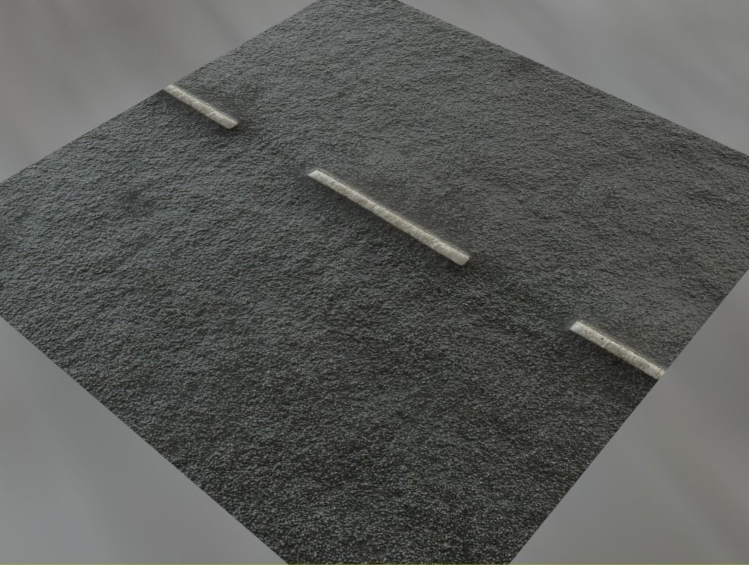 High Quality ASPHALT Material Textures Low-poly 3D model_5