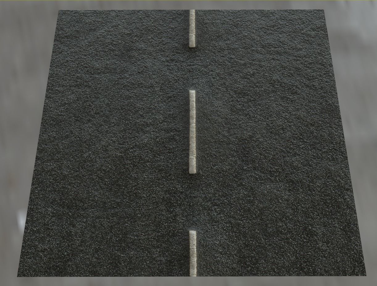 High Quality ASPHALT Material Textures Low-poly 3D model_4