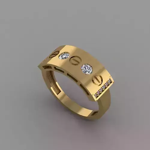 Rings gold ring with diamonds