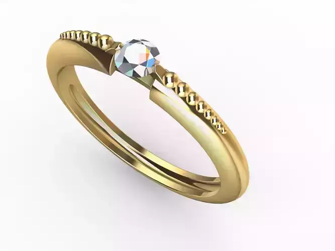 Floating diamond ring 3D print model