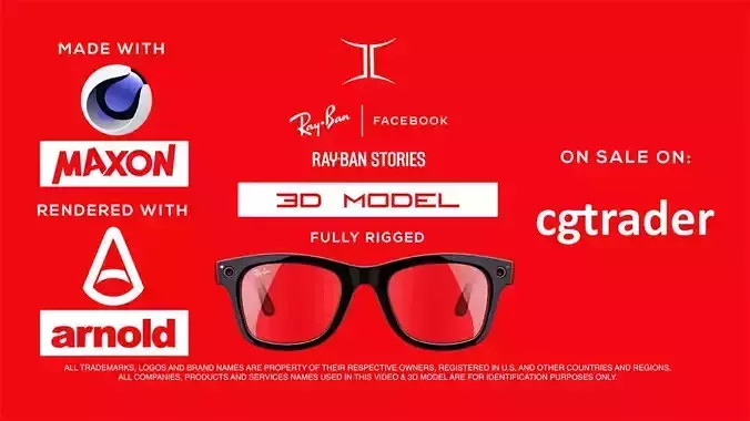 Ray-Ban Stories Smart Glasses 3D Model - only Glasses