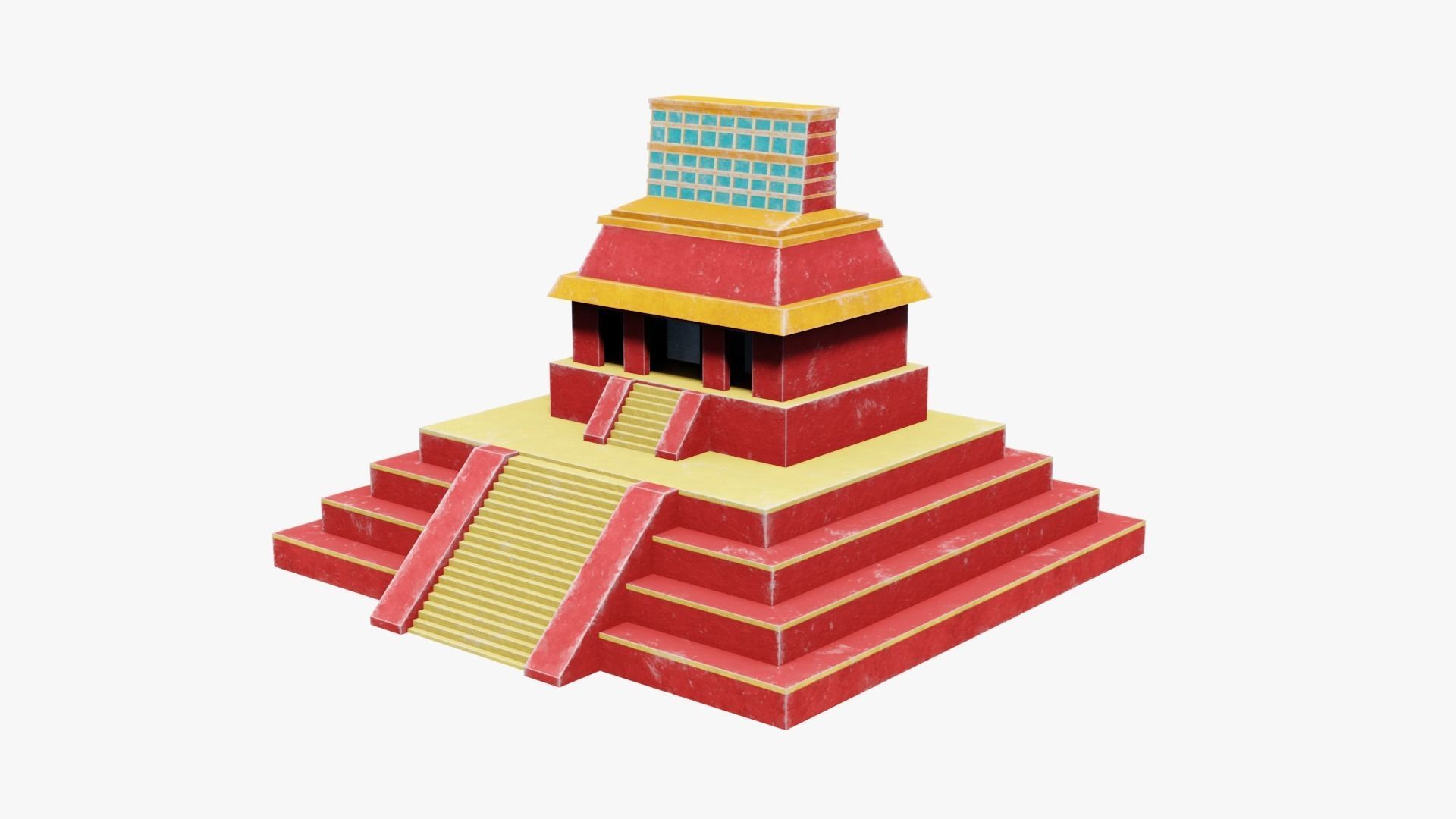 Mayan - Aztec Collection Low-poly 3D model_34