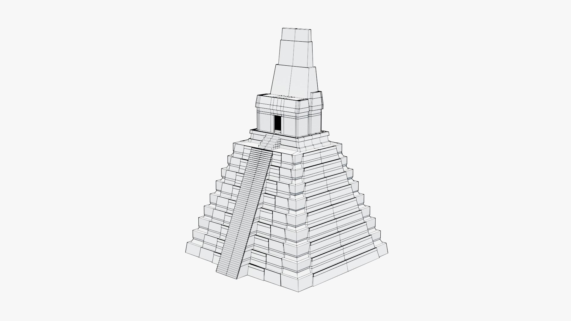 Mayan - Aztec Collection Low-poly 3D model_53