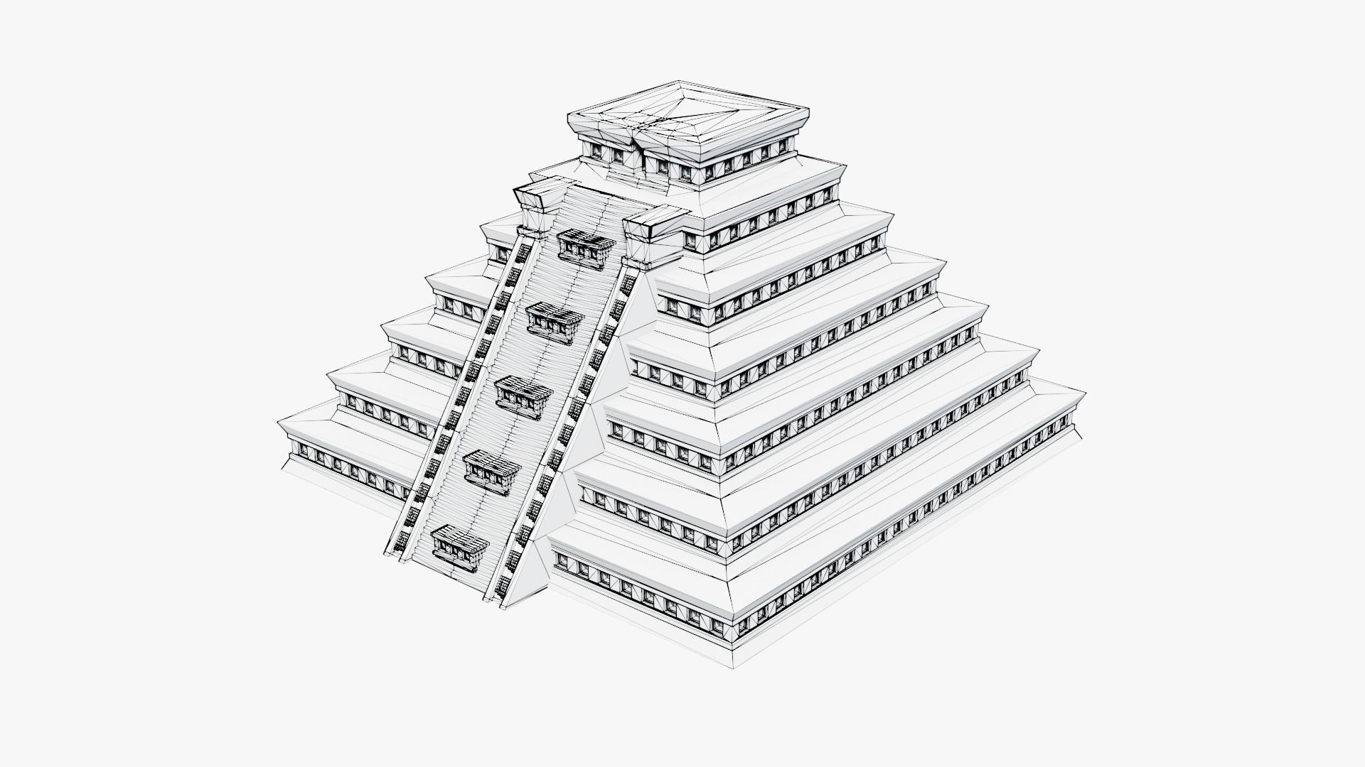 Mayan - Aztec Collection Low-poly 3D model_26