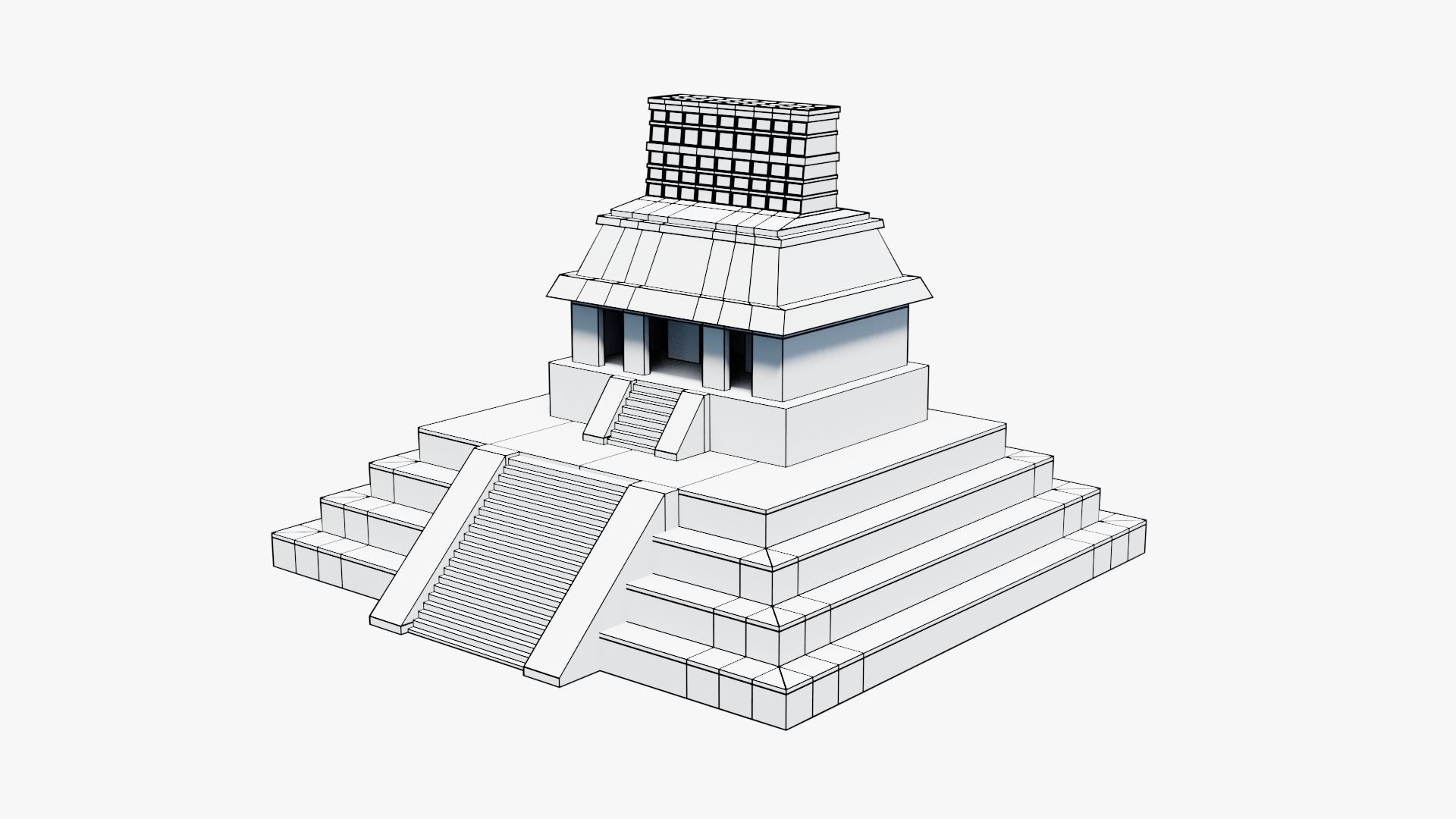 Mayan - Aztec Collection Low-poly 3D model_35