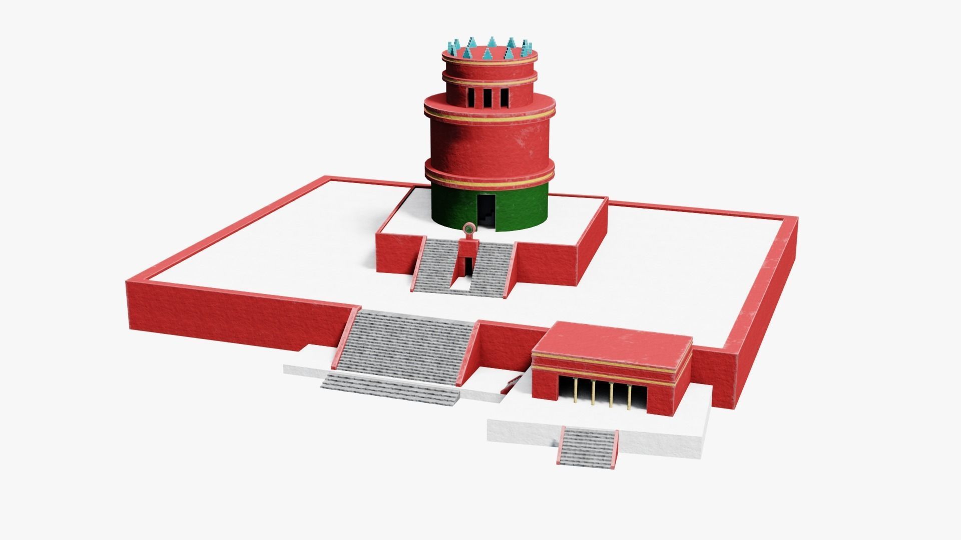 Mayan - Aztec Collection Low-poly 3D model_19