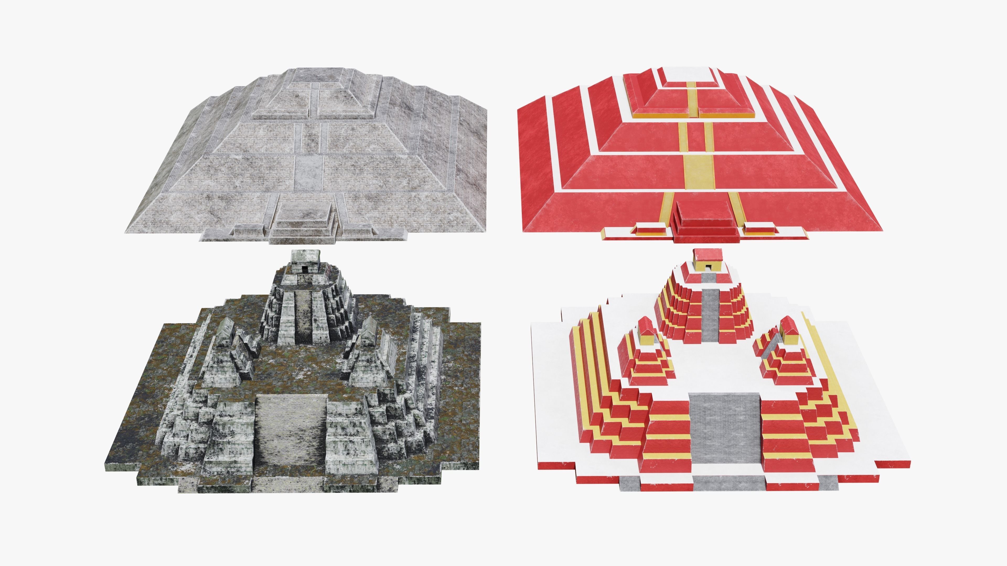 Mayan - Aztec Collection Low-poly 3D model_13