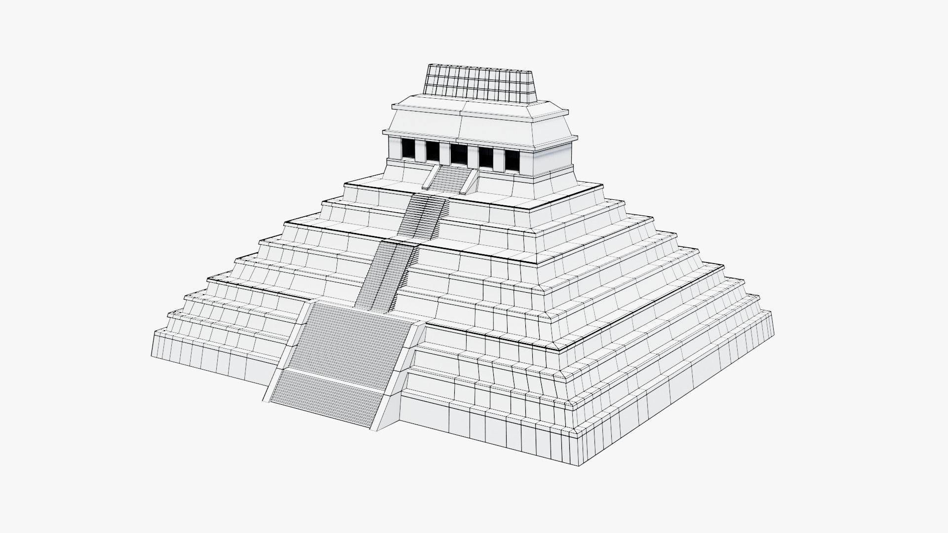 Mayan - Aztec Collection Low-poly 3D model_32