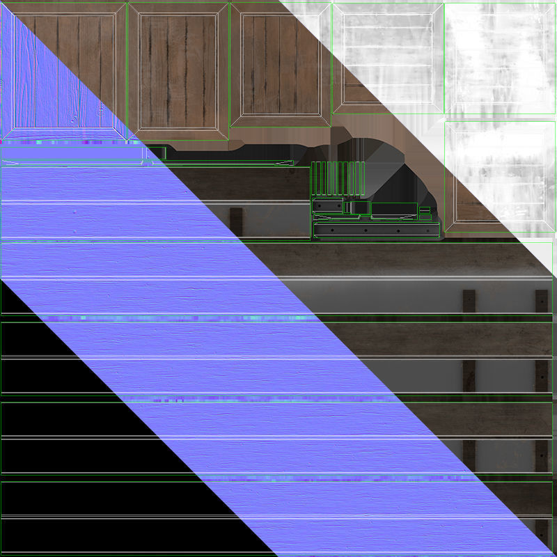 80s Industrial flatbed truck Low-poly 3D model_59